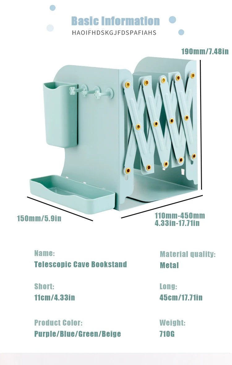 Desktop book stand – adjustable metal rack for books and documents USA