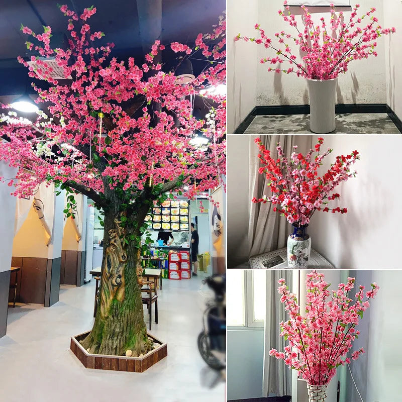 Artificial peach blossom tree branch for wedding centerpiece