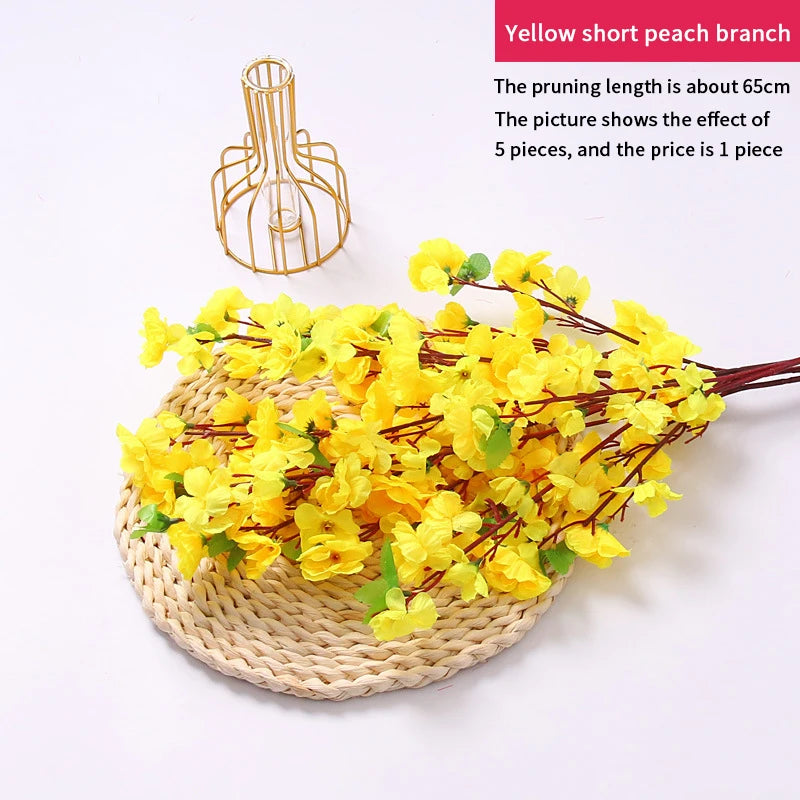 Artificial plum blossom branch for romantic home decor