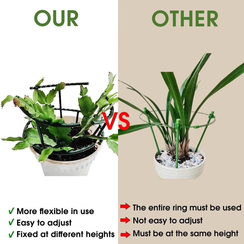 8PCS Plastic Plant Support Frame | Semicircle Vine Climbing Bracket for Indoor Plants