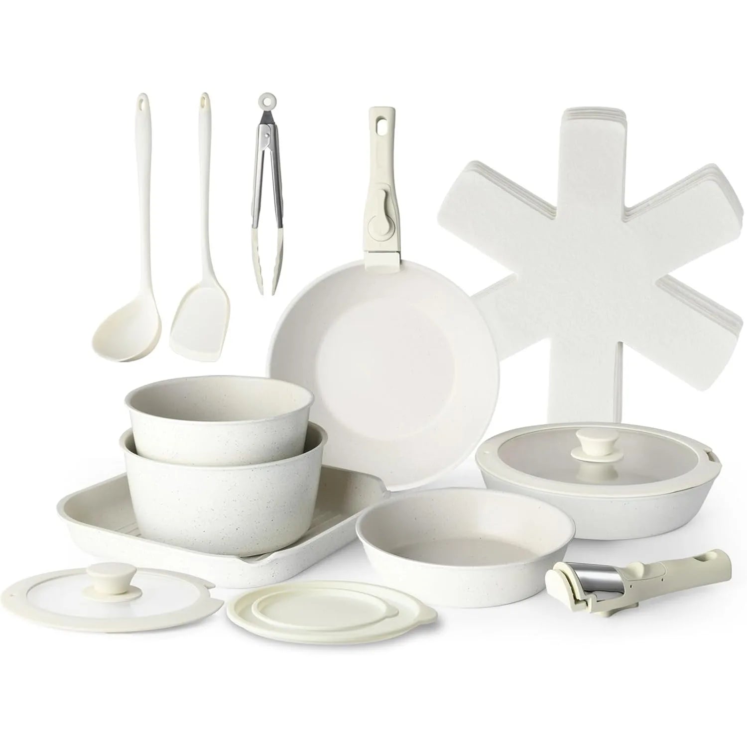 20 Pc Non-Stick Stackable Cookware Set 