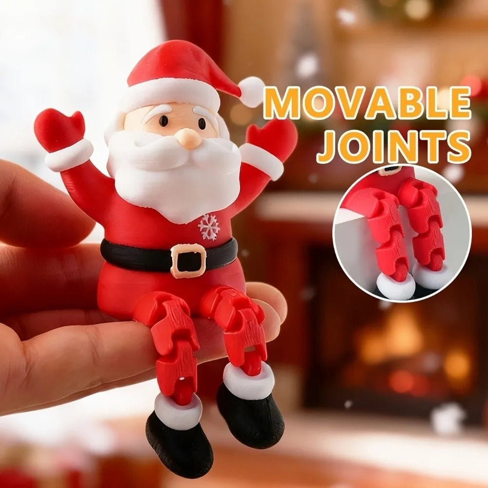 Side view of sitting Santa Claus desk figurine
