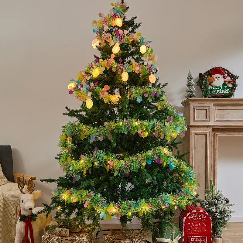 2M Spring Easter Egg Garland with LED String Lights DIY Wreath Decor