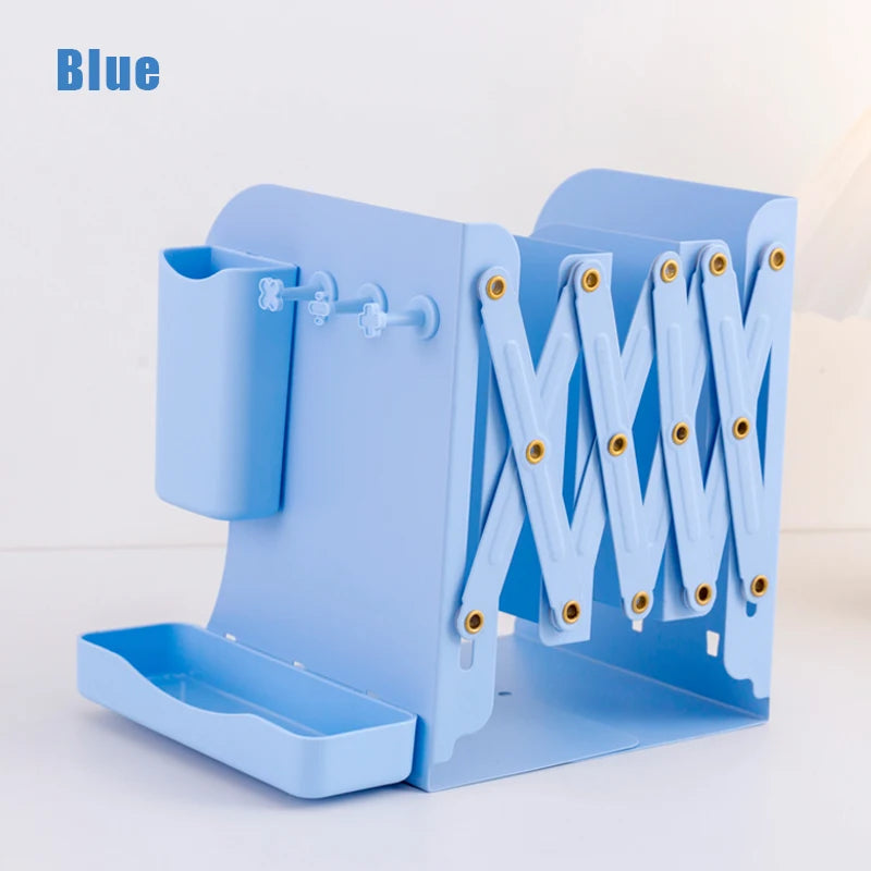 Retractable metal book rack – desktop stand for books, documents, and study USA