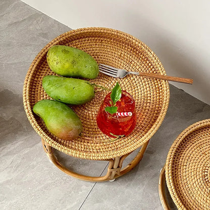 handmade rattan tea table
