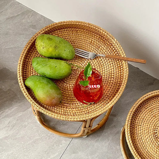 handmade rattan tea table