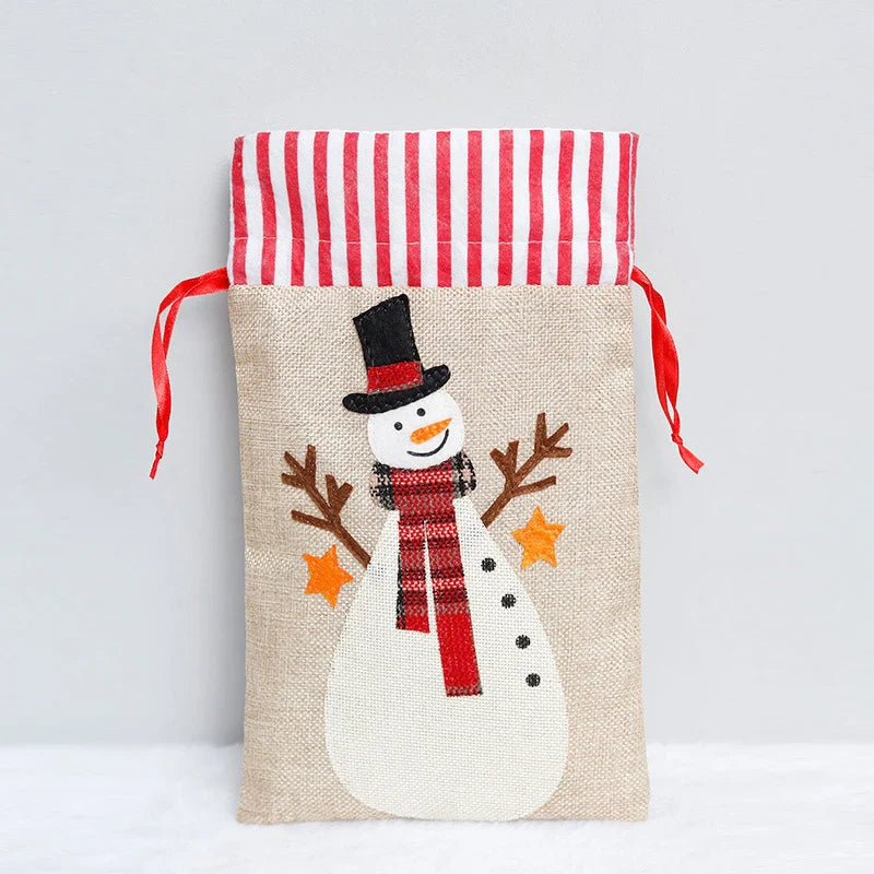 3D embroidered Christmas gift bag for kids – holiday tote bag