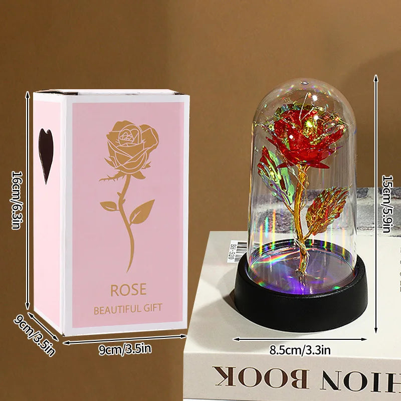 romantic led rose light for bedside table