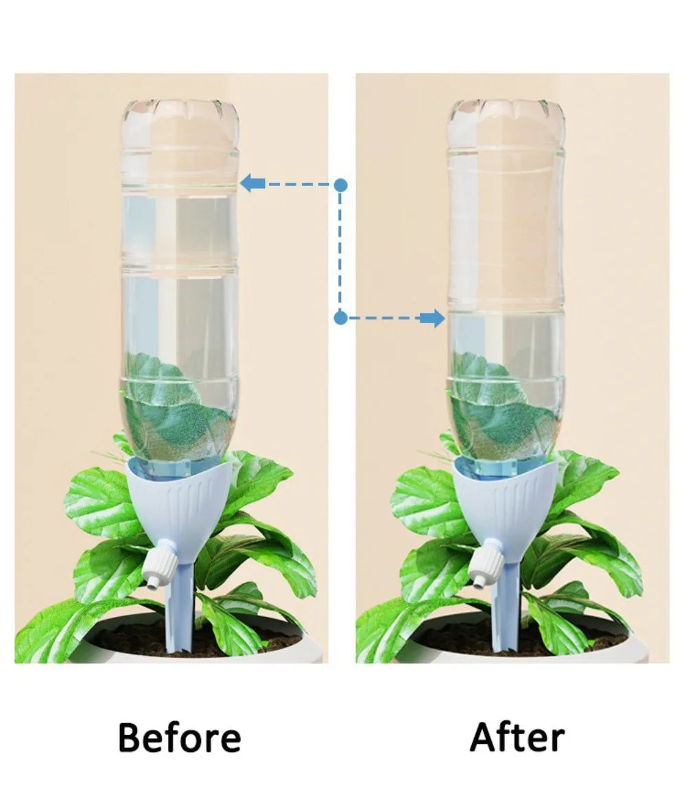 plant watering irrigation system for vacation use