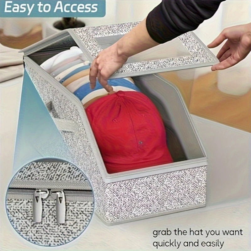 Large stackable fabric storage boxes – 2 Pc closet organizer, dust-proof and foldable USA