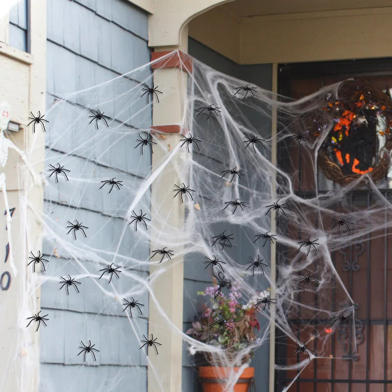 glow-in-the-dark Halloween spiders