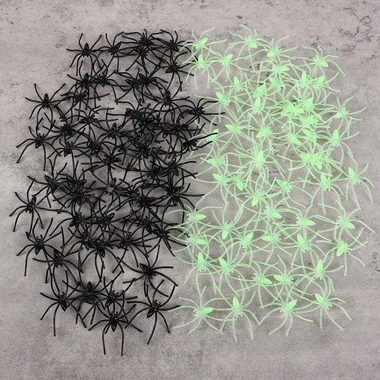glow-in-the-dark Halloween spiders