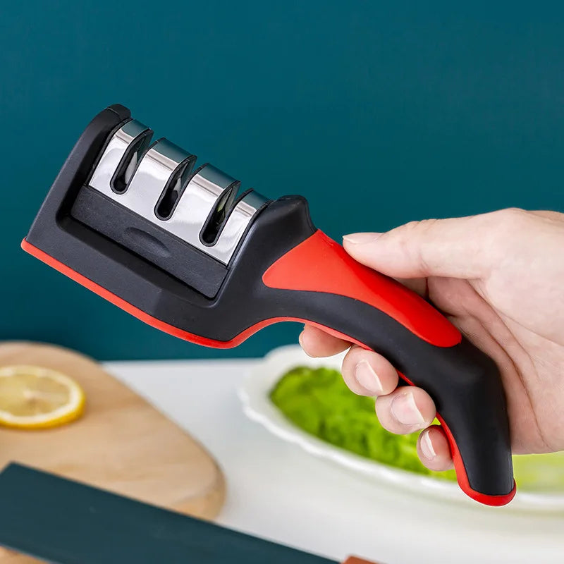 3-stage kitchen knife sharpener – ceramic sharpening and polishing tool USA
