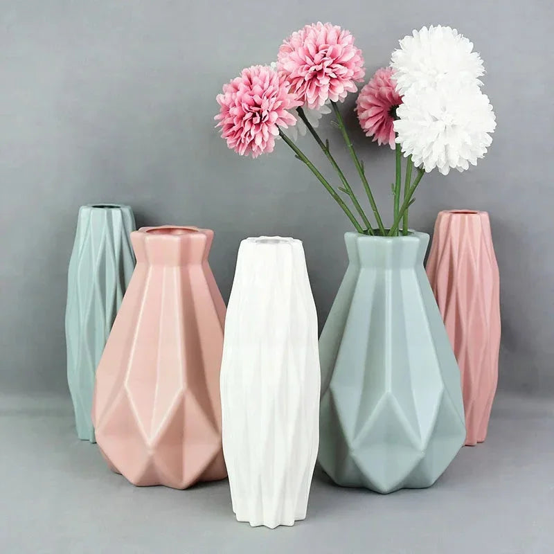 modern plastic flower vase