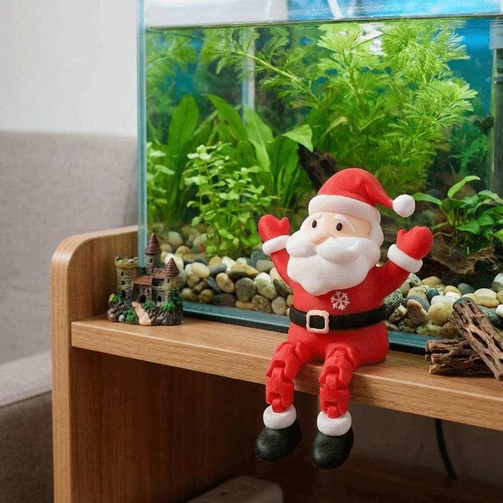 Mini Santa Claus figurine shown beside a size reference