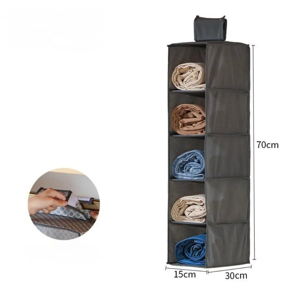 Multifunctional Foldable Hanging Closet Organizer Space Saving Storage Bag