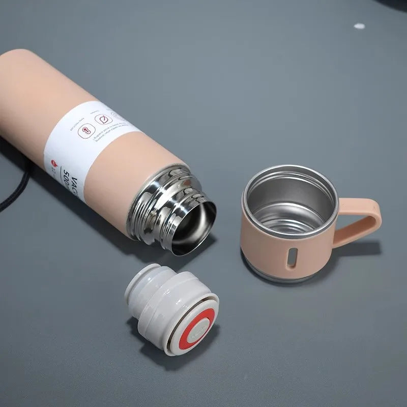 Stainless steel vacuum bottle – 500ml coffee mug – perfect for daily use or travel USA