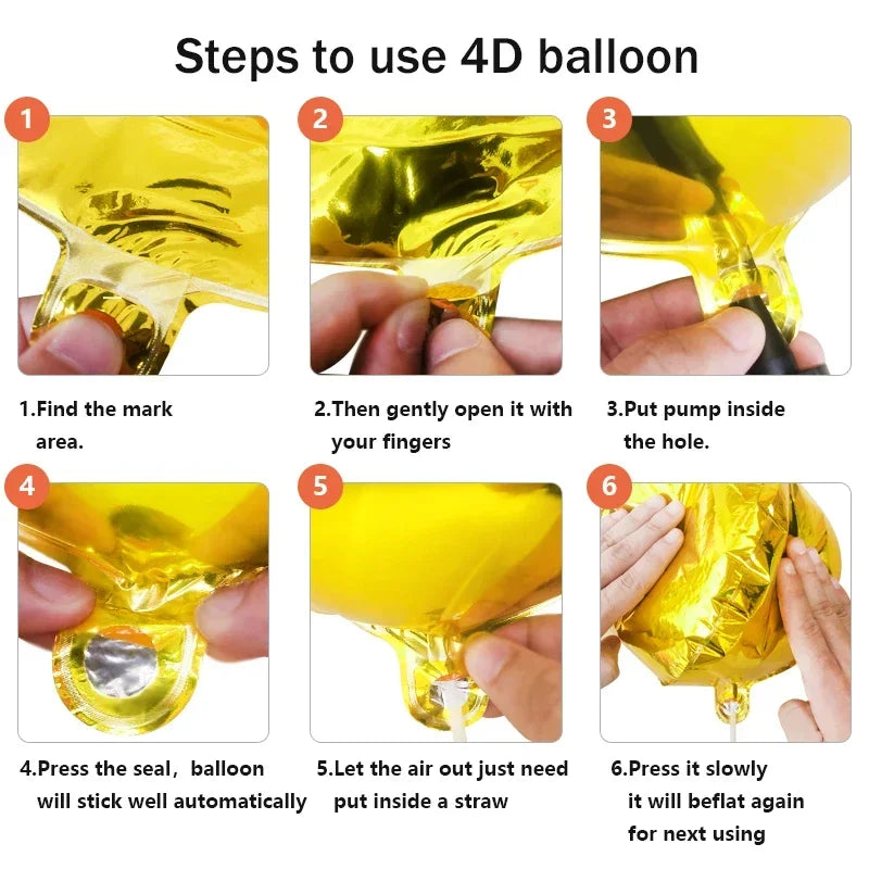 Hello 2026 New Year Aluminum Foil Balloon Set | Gold Hello & 2026 Number Balloons (7 PCS)