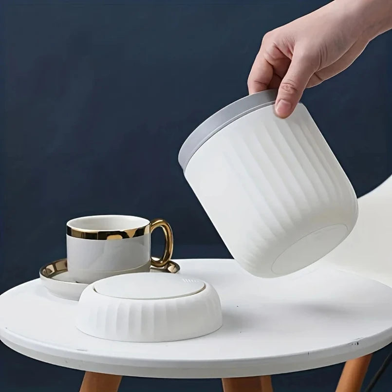 2 Pc Mini Desktop Trash Can with Lid | Compact Waste Bin for Desk, Bedroom & Office