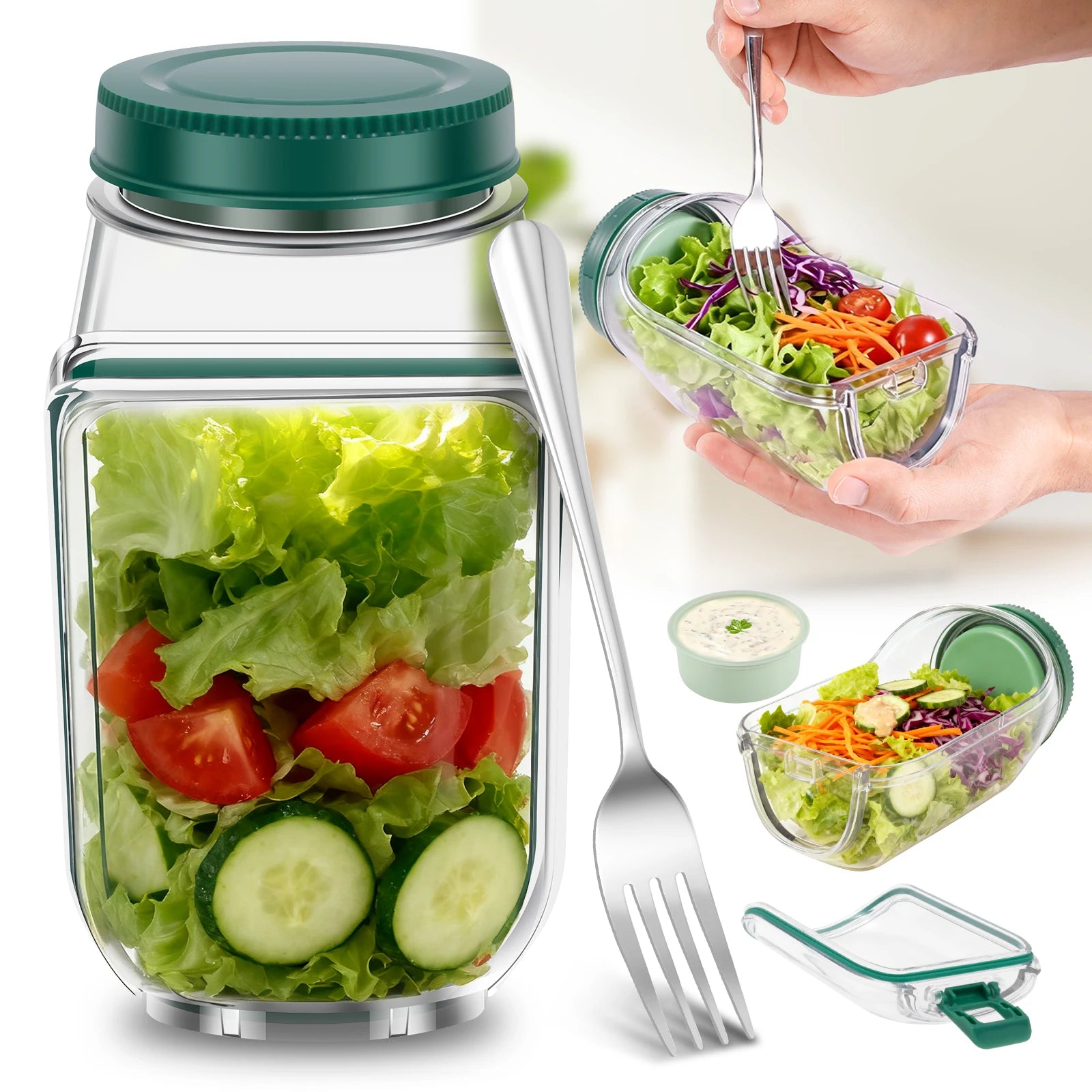 Meal prep made easy with Salad Pod – reusable salad bowl for lunch and travel USA