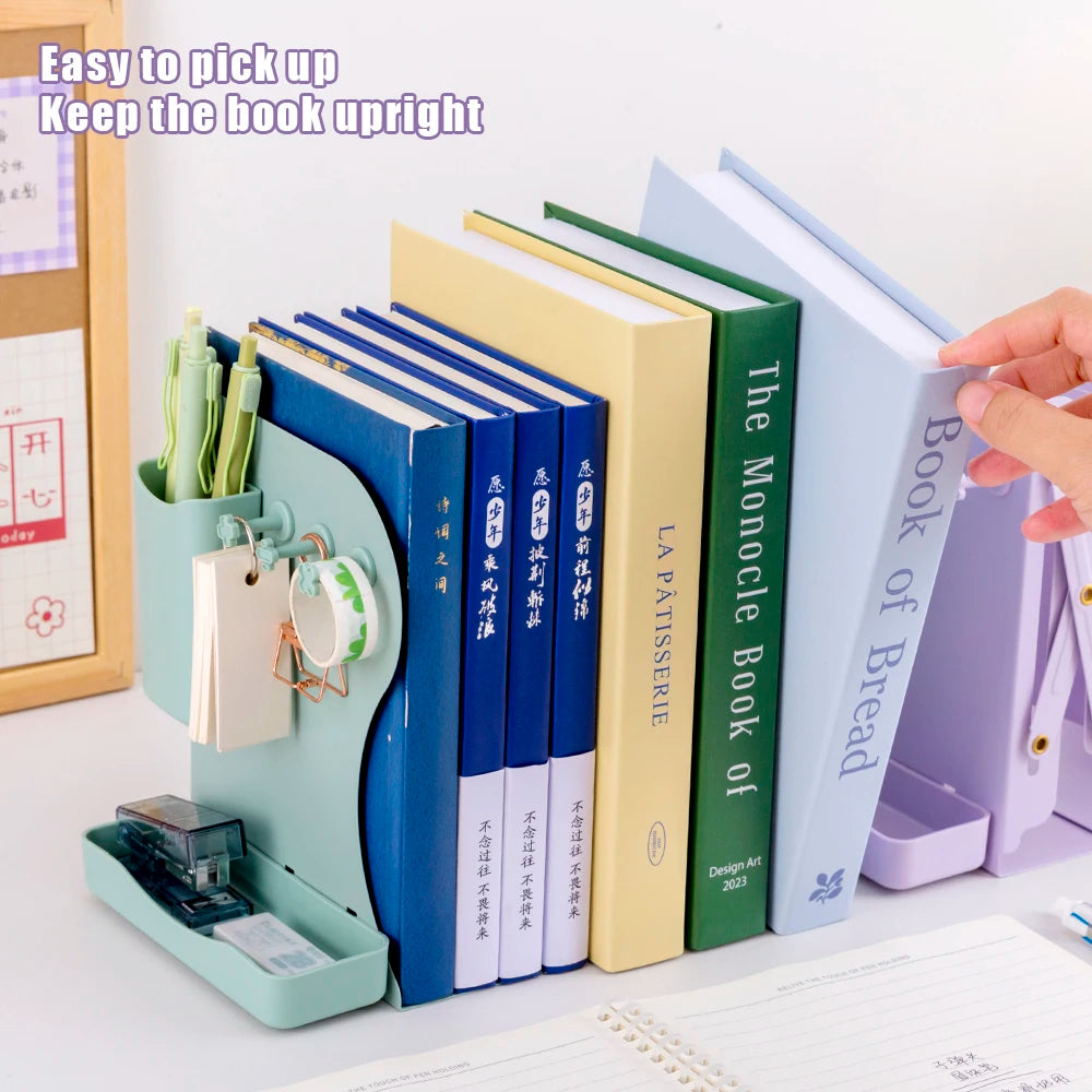 Desktop metal book stand – adjustable bookshelf rack for students and office USA