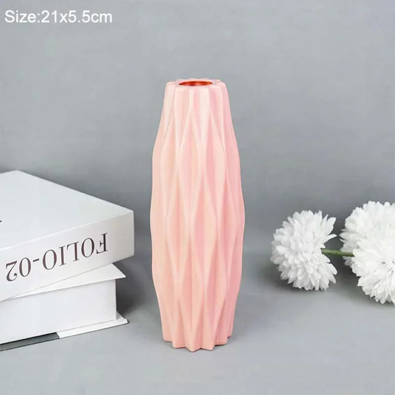 modern plastic flower vase