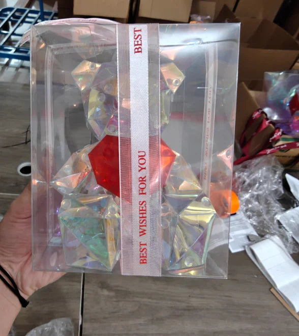 Valentines day glowing bear gift with box