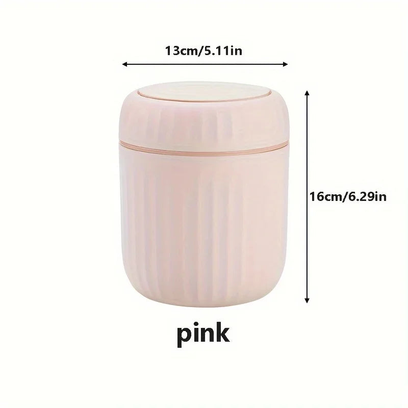 2 Pc Mini Desktop Trash Can with Lid | Compact Waste Bin for Desk, Bedroom & Office