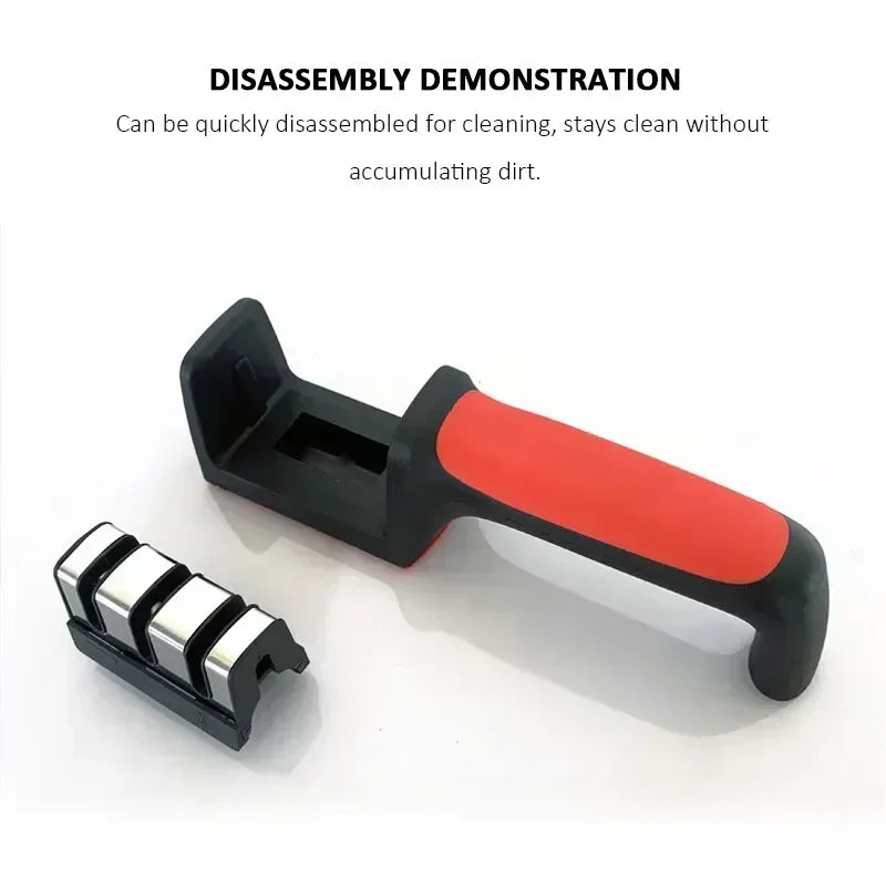 Kitchen knife sharpener – 3-segment ceramic and stainless steel tool USA