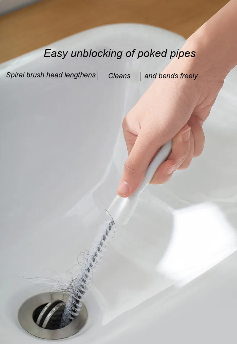 Flexible pipe dredging brush – removes clogs, hair, and debris efficiently USA