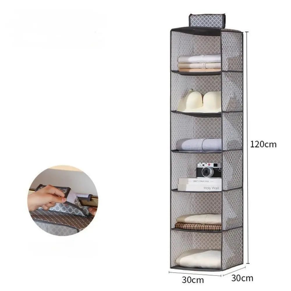 Multifunctional Foldable Hanging Closet Organizer Space Saving Storage Bag