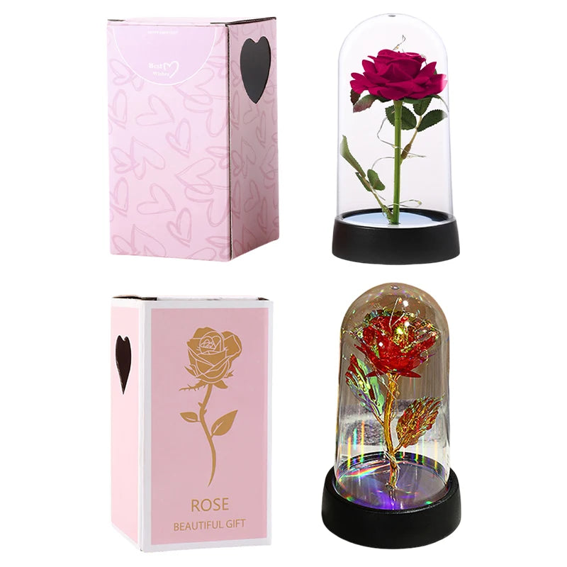 forever rose acrylic dome lamp romantic display