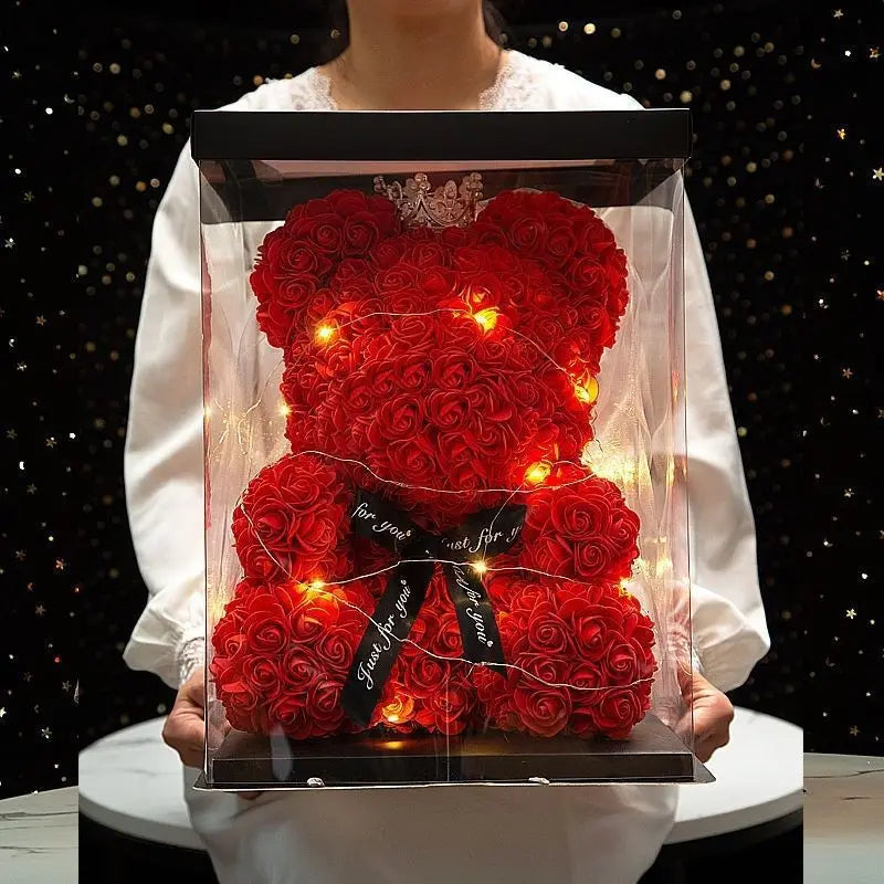 Rose bear valentines day love themed decor