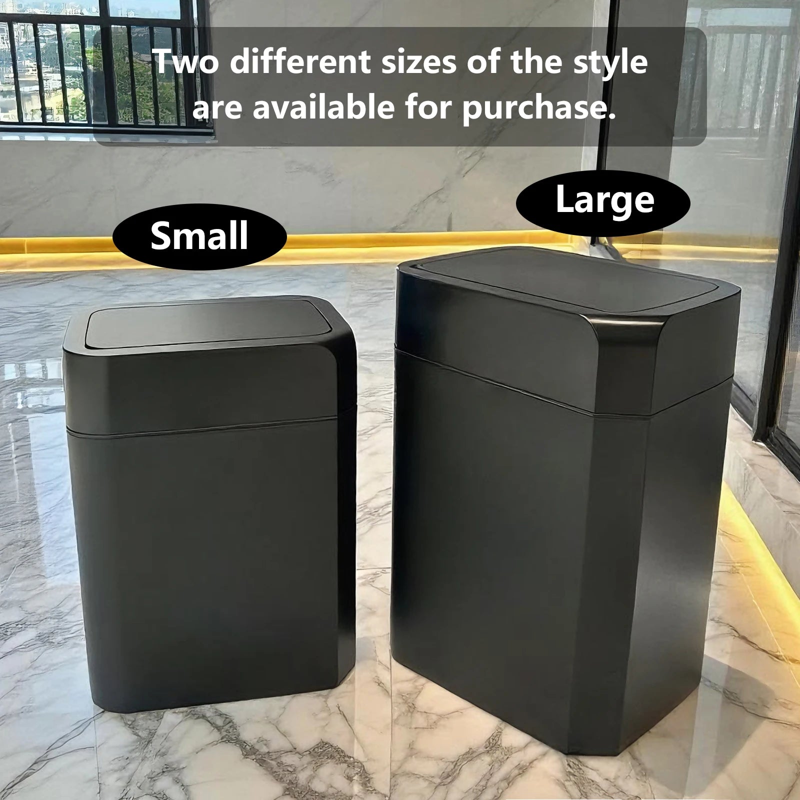 hands free automatic waste bin set