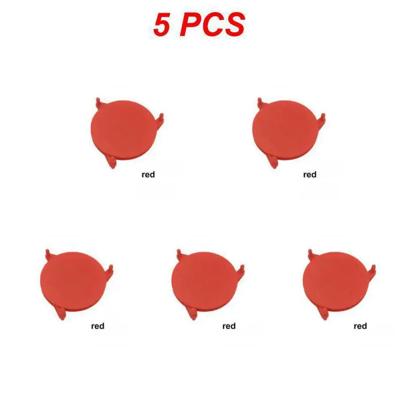 Five red circular objects on a white background with '5 PCS' in red text above.