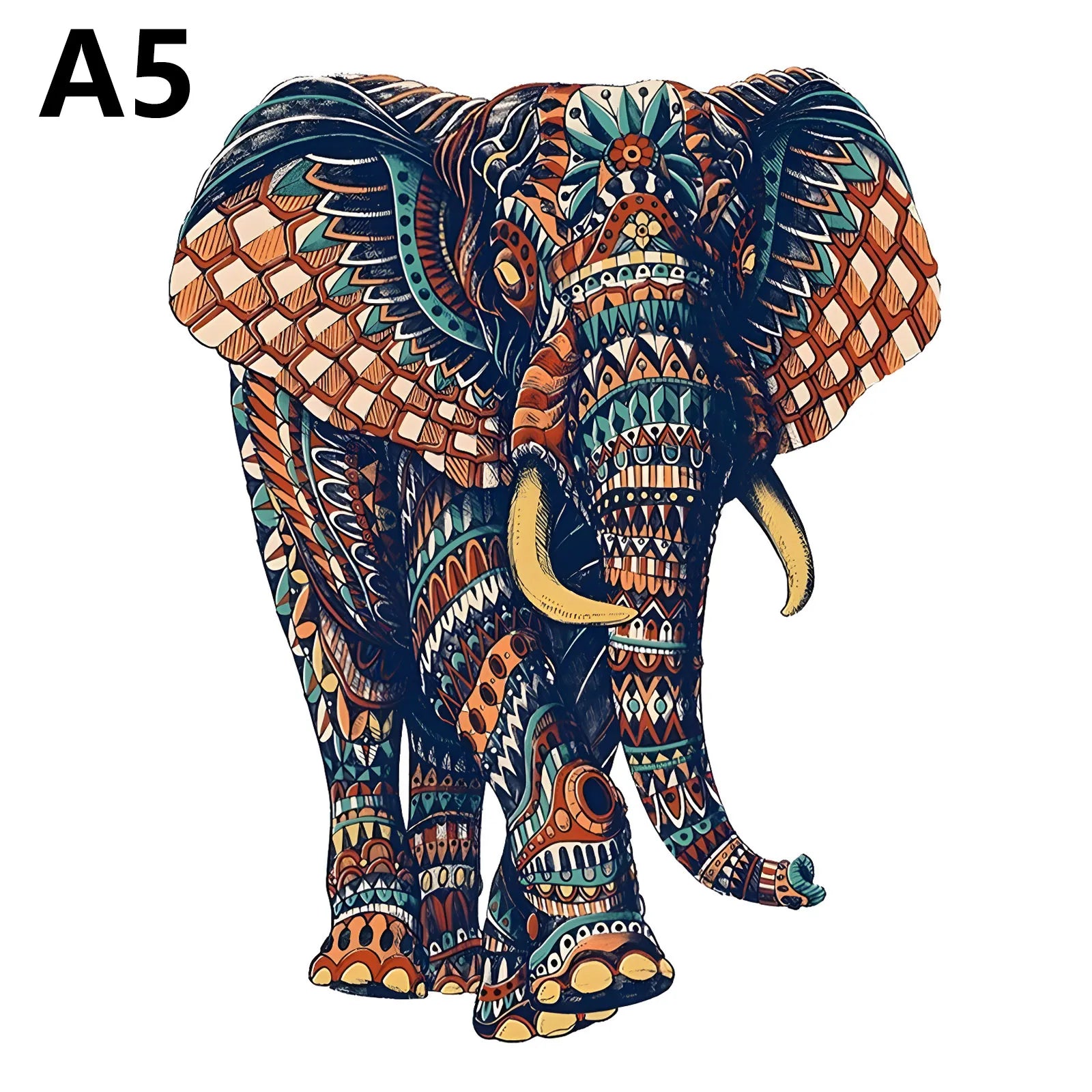 elephant wooden puzzle stress relief