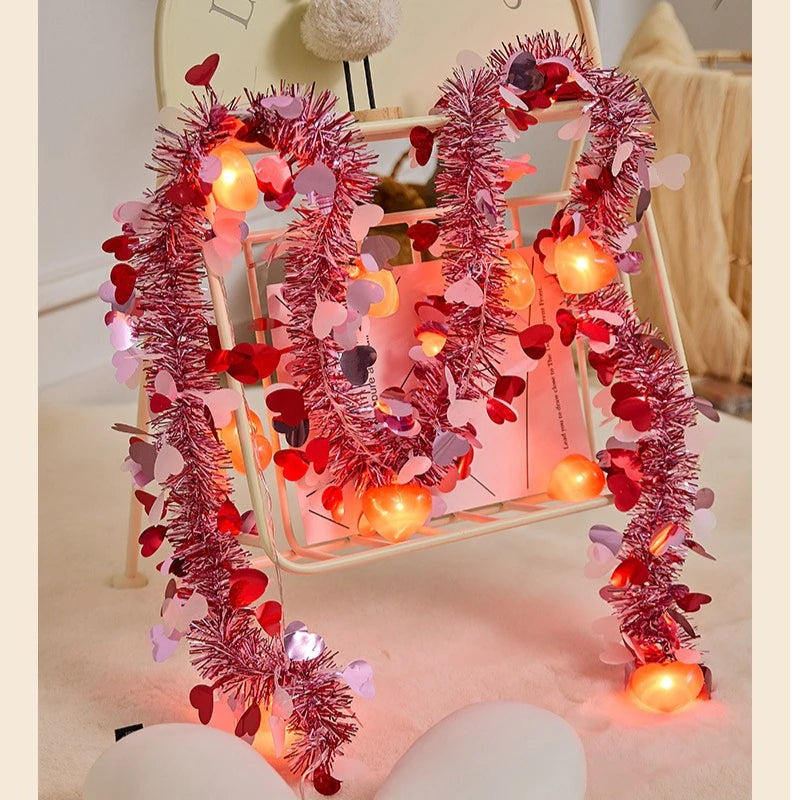 2M Spring Easter Egg Garland with LED String Lights DIY Wreath Decor