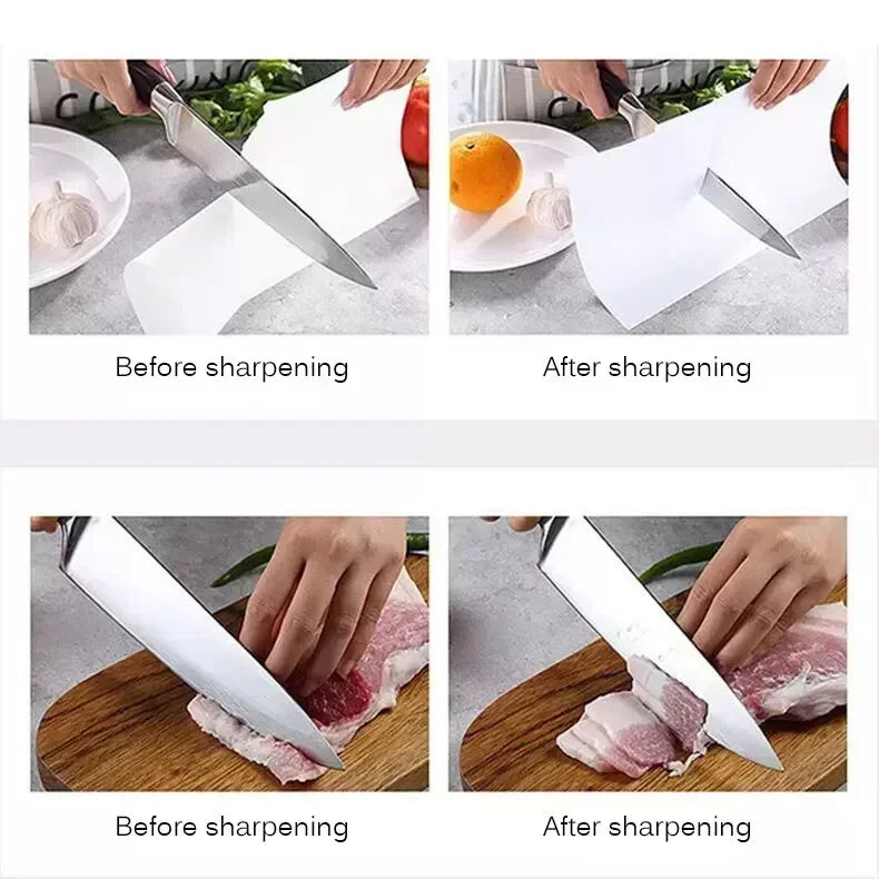 Knife sharpening stone – 3-stage ceramic and stainless steel tool USA