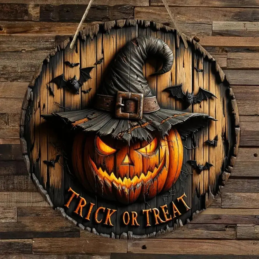 Halloween wood decoration signs