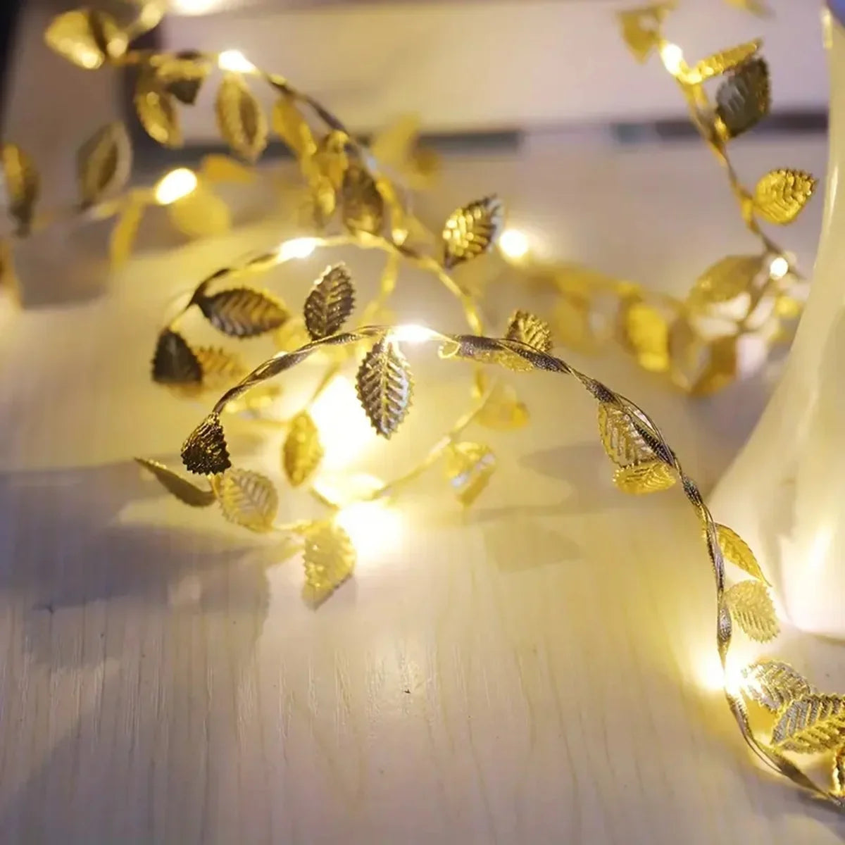 golden fairy lights for decor