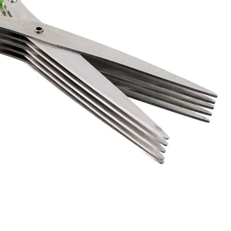 Multi blade stainless steel herb scissors – perfect for chopping fresh herbs quickly USA