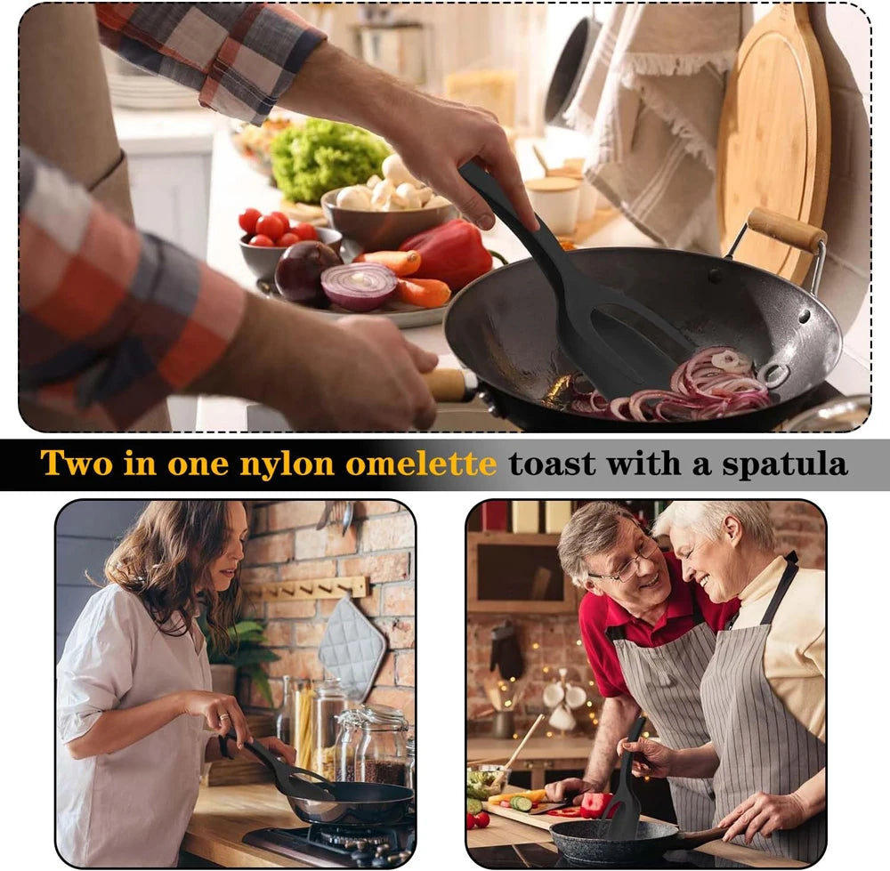multi purpose spatula tongs for kitchen use