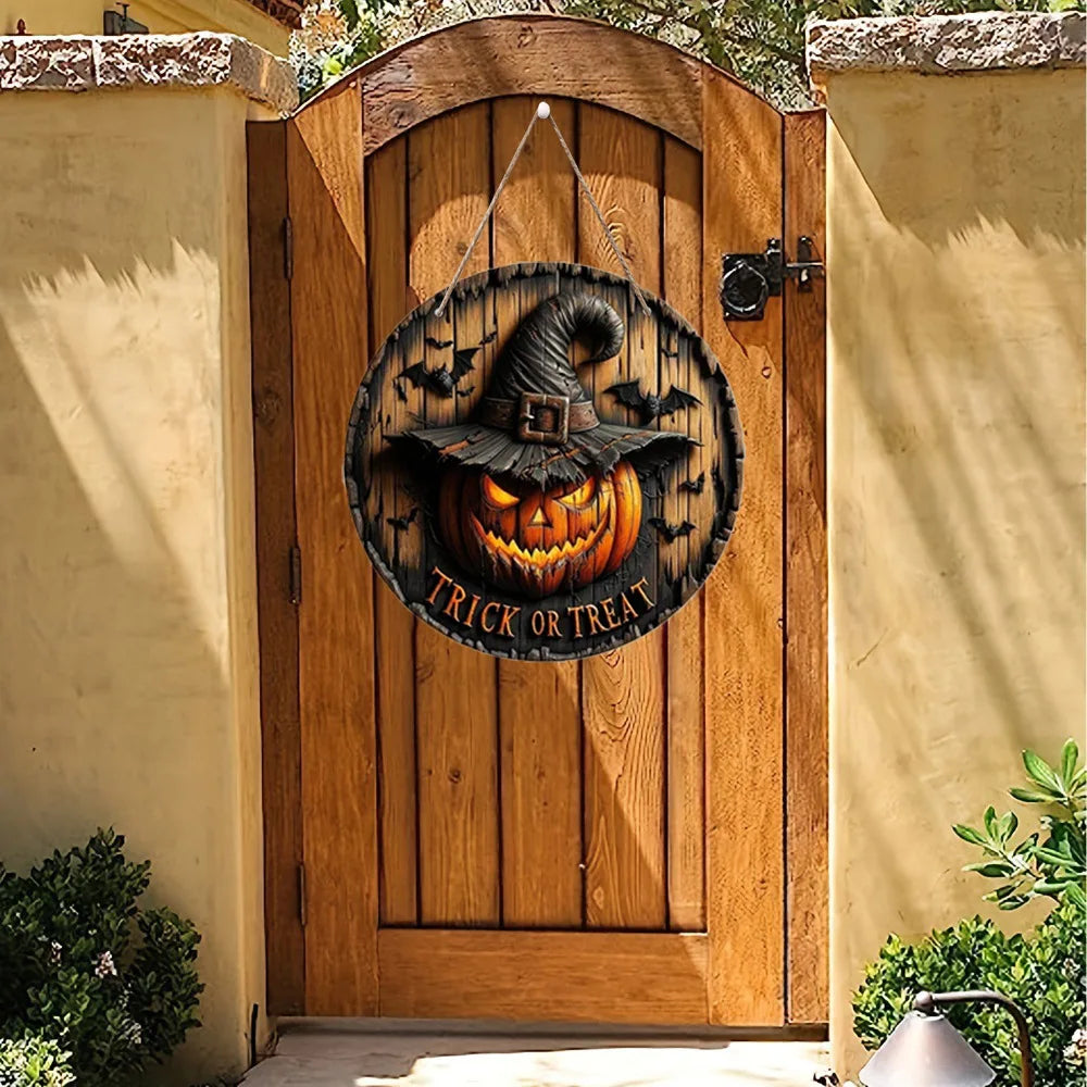 Halloween wood decoration signs
