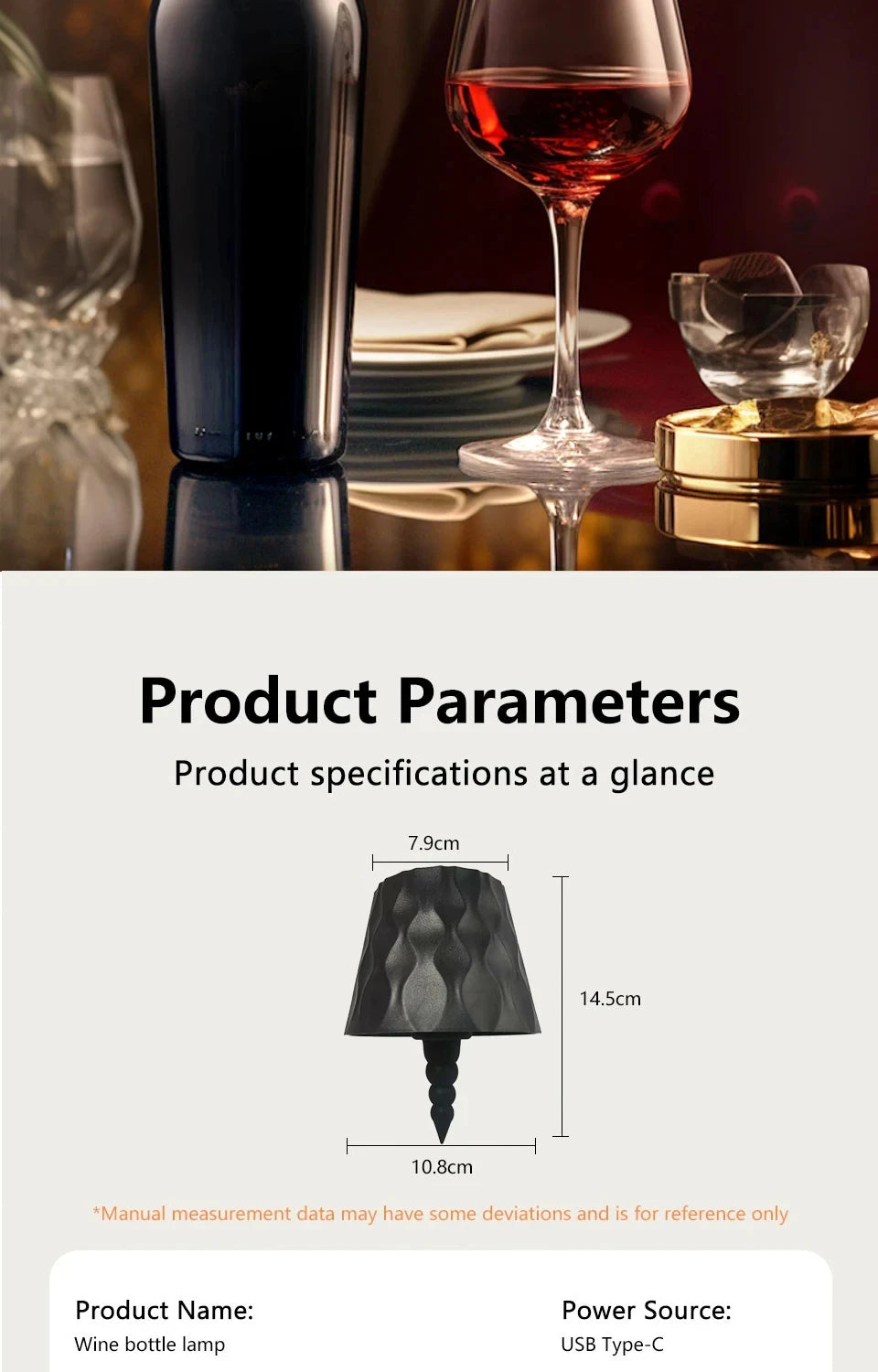 modern bottle table lamp gift idea for home