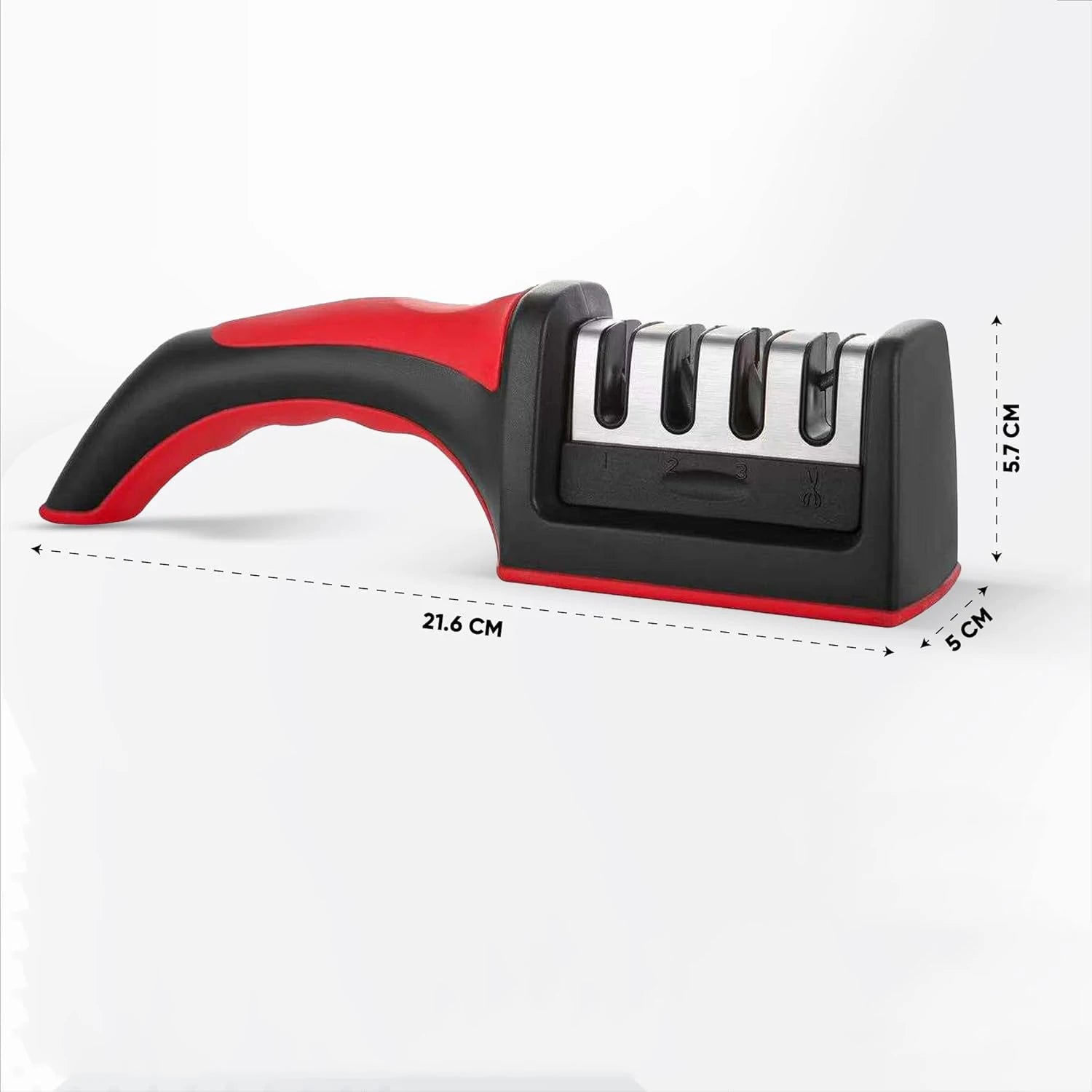 3-segment kitchen knife sharpener – ceramic honing and polishing tool USA