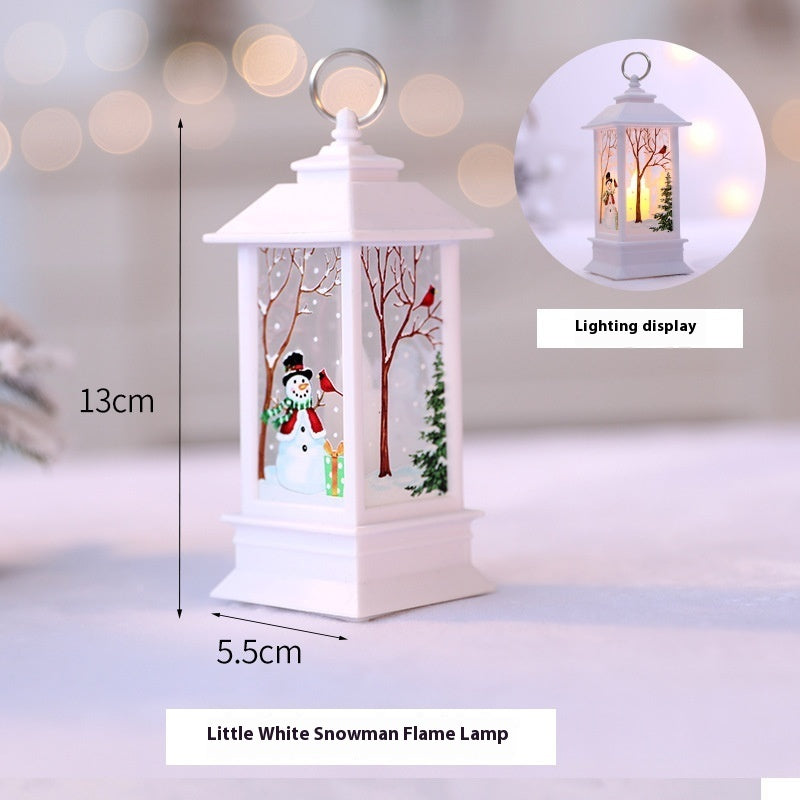Christmas Santa Claus LED Night Light - Battery-Powered Hanging Lantern for Indoor & Outdoor Decor