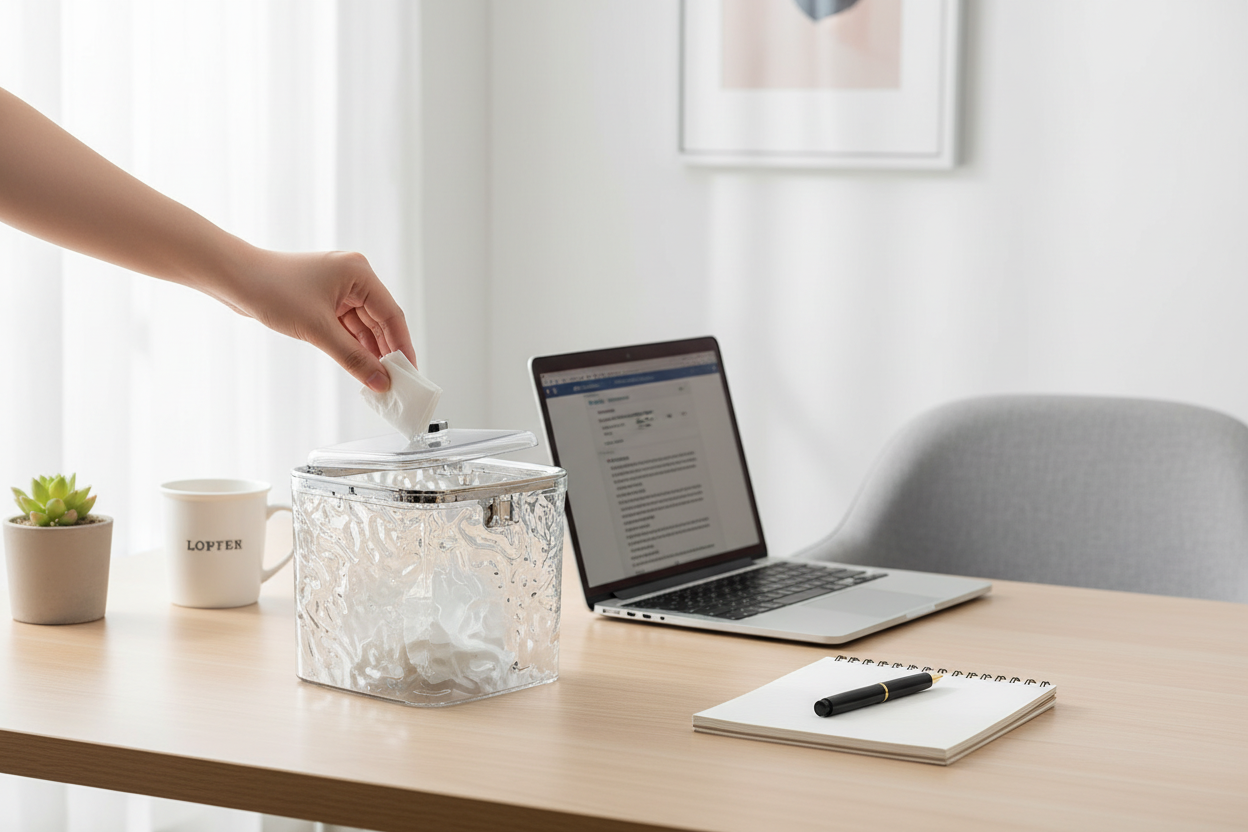 add selected product image as mini trach bin