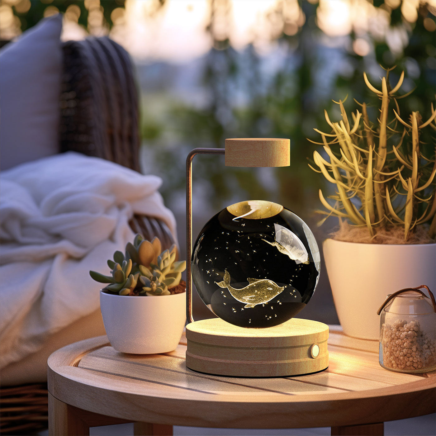 Crystal Ball Cosmic Dinosaur USB Night Light