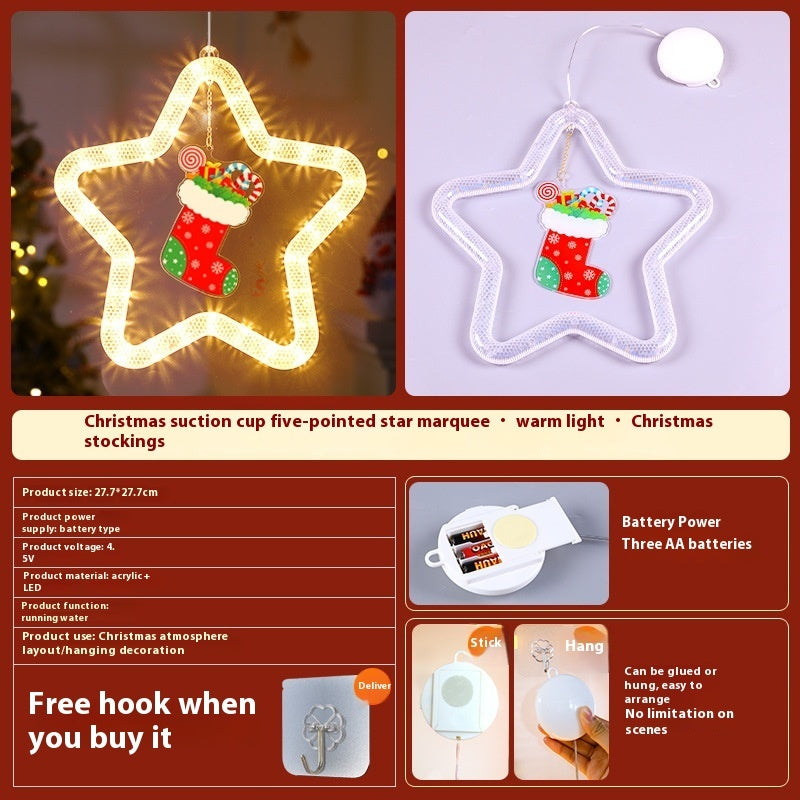 LED Star Christmas Light for Windows and Doors