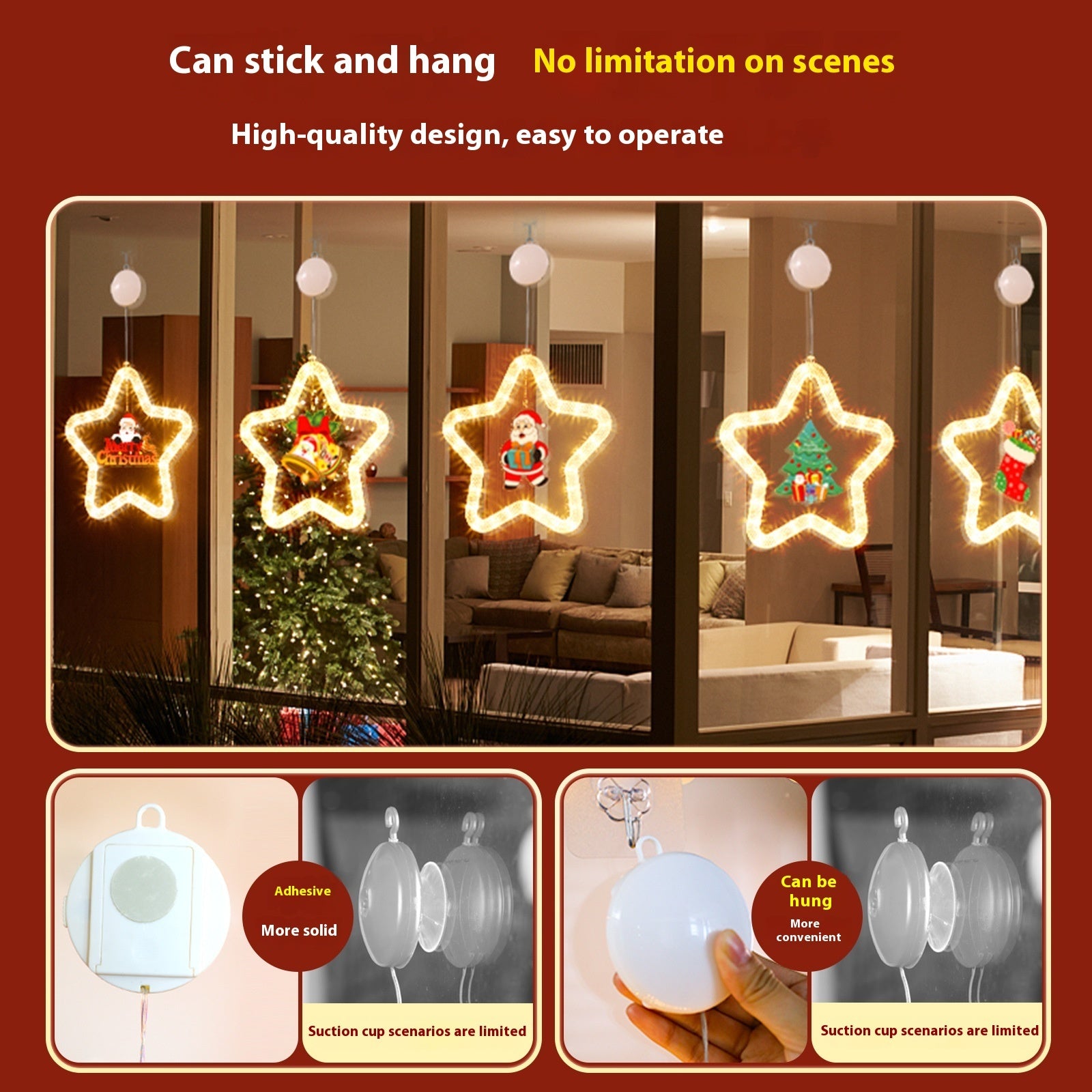 LED Star Christmas Light for Windows and Doors
